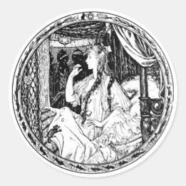 Sticker Rond La Souris Vole L'Anneau De L'Autocollant Princesse