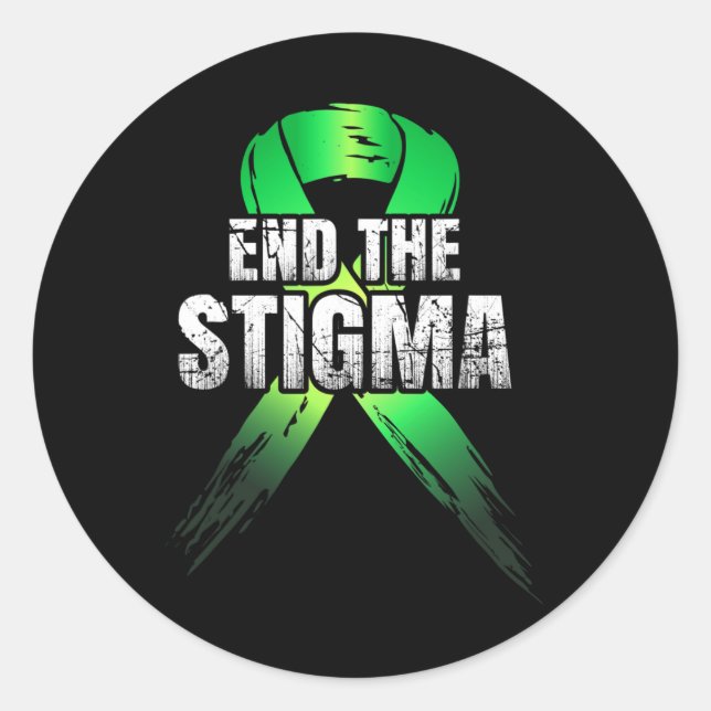 Sticker Rond La stigmatisation - Sensibilisation à la santé men (Devant)