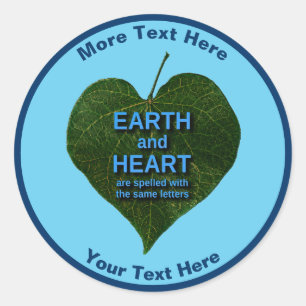 Sticker Rond La terre - anagramme de coeur
