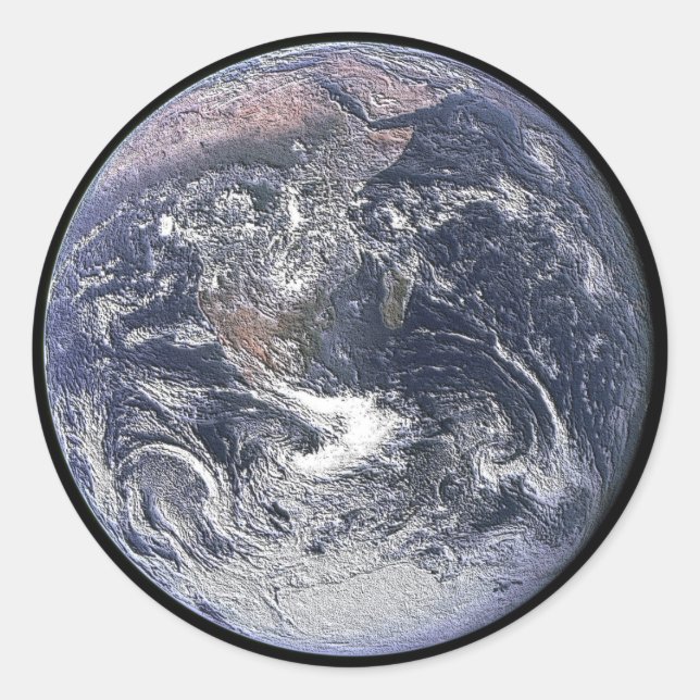 Sticker Rond La Terre depuis l'espace (Devant)