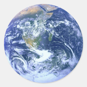 Sticker Rond La terre - le marbre bleu