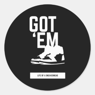 Sticker Rond La Tête De Neige A Em