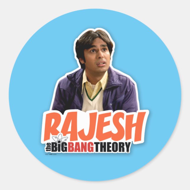 Sticker Rond La théorie du Big Bang | Rajesh (Devant)
