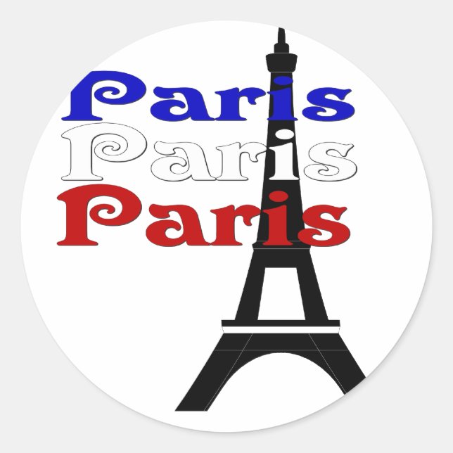 Sticker Rond La Tour Eiffel (Devant)