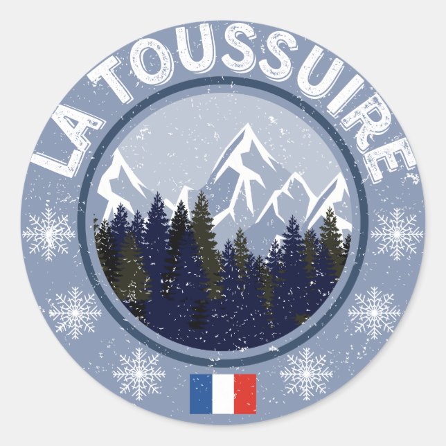 Sticker Rond La Toussuire Station de Ski (Devant)