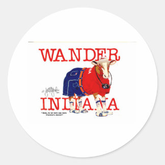 Sticker Rond La vache Wander Indiana