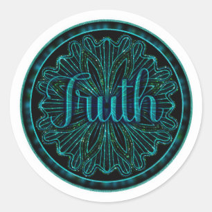Sticker Rond La Vérité Verte Mandala