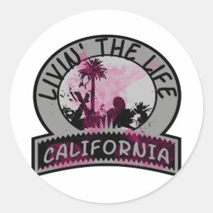 Sticker Rond La vie de la Californie