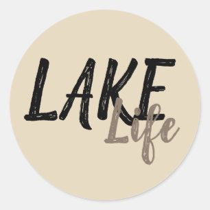 Sticker Rond LA VIE DU LAC nautique  
