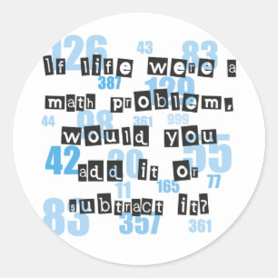 Sticker Rond La vie est comme des maths