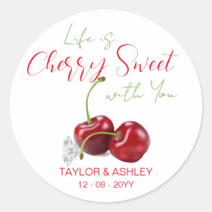 Sticker Rond La vie est douce comme la cerise