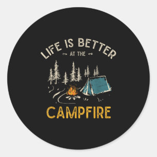 Sticker Rond La Vie Est Meilleure Au Camper Camper C Funny Camp