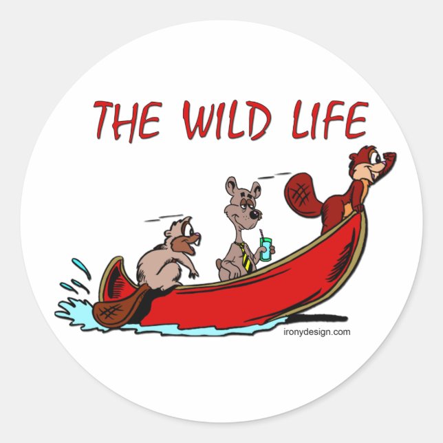 Sticker Rond La vie sauvage (Devant)