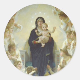 Sticker Rond La Vierge aux anges