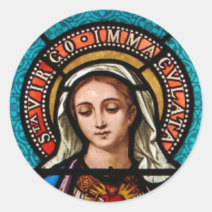 Sticker Rond La Vierge Marie