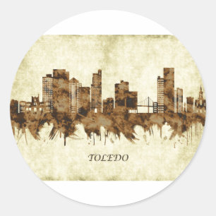 Sticker Rond La ville de Toledo Ohio
