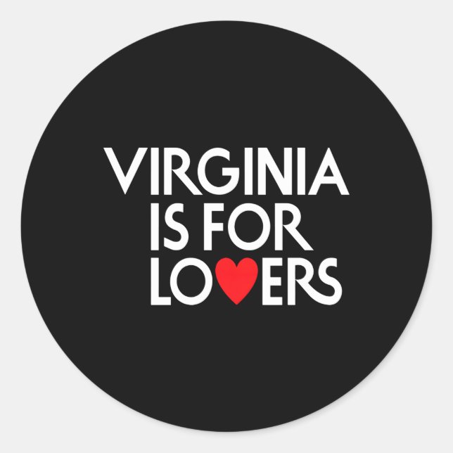 Sticker Rond La Virginie Est Pour Le (Devant)