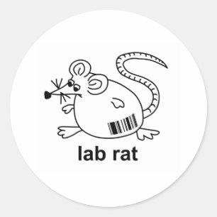 Sticker Rond Lab Rat