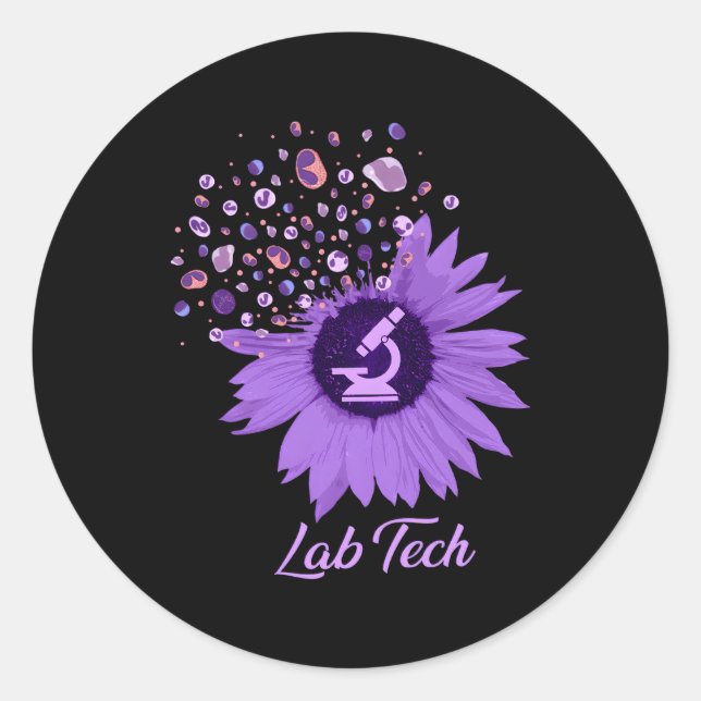 Sticker Rond Lab Tech Med Tech Technicien Médicale Lab (Devant)