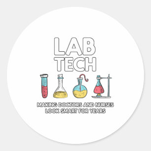 Sticker Rond Laboratoire des technologies de laboratoire