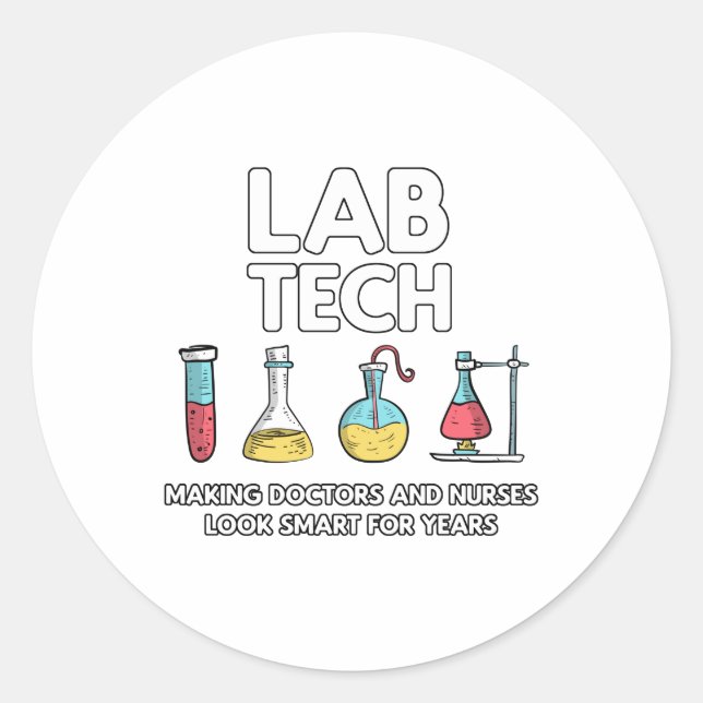 Sticker Rond Laboratoire technique (Devant)
