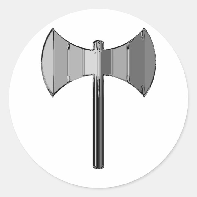 Sticker Rond Labrys métalliques (Devant)