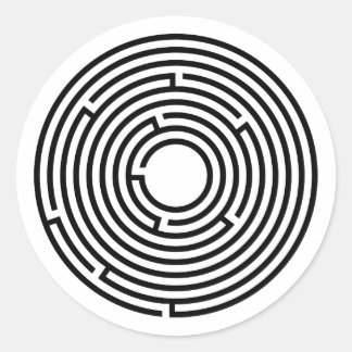 Sticker Rond Labyrinthe