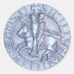 Sticker Rond Lac Medieval des Knights