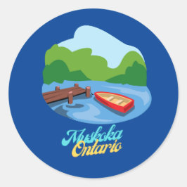 Sticker Rond Lac Muskoka Ontario Canada
