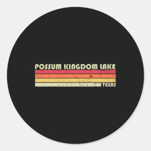 Sticker Rond Lac Possum Kingdom Texas Pêche Drôle Camping Cadea