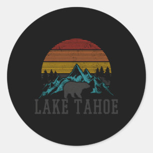 Sticker Rond Lac Tahoe Bear Mountains Californie