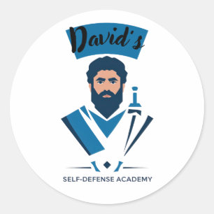 Sticker Rond L'Académie d'autodéfense de David