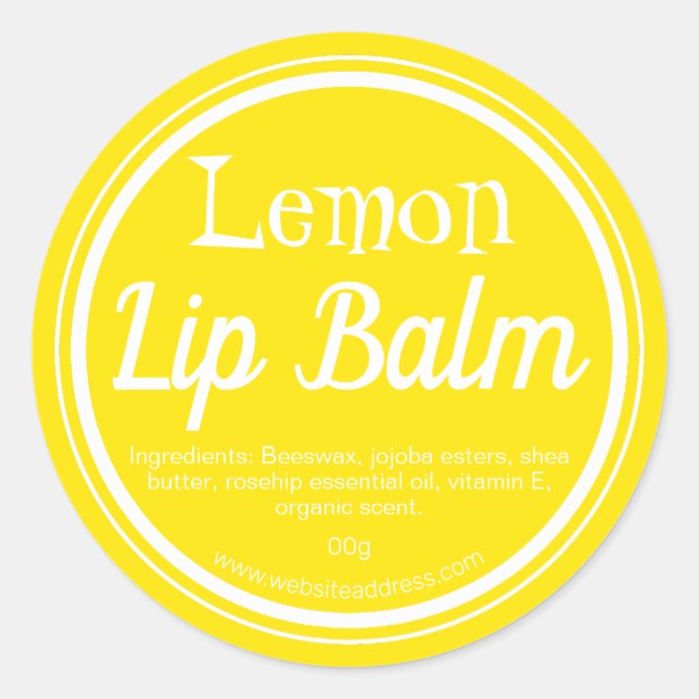 Sticker Rond Lâches Lâcheuses Lisse Lésion Citron Jaune (Devant)