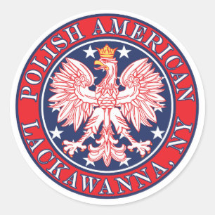 Sticker Rond Lackawanna New York Polonaise