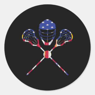 Sticker Rond Lacrosse