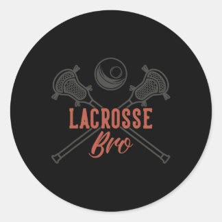 Sticker Rond Lacrosse Bro