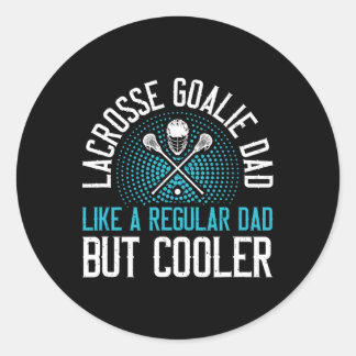 Sticker Rond Lacrosse Goalie Dad