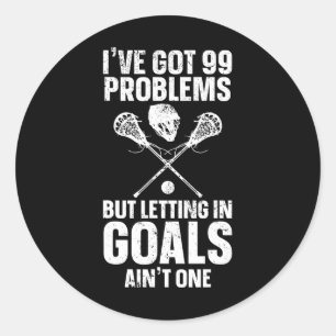 Sticker Rond Lacrosse Goalie Lax Goalkeeper Lacrosse Player Def
