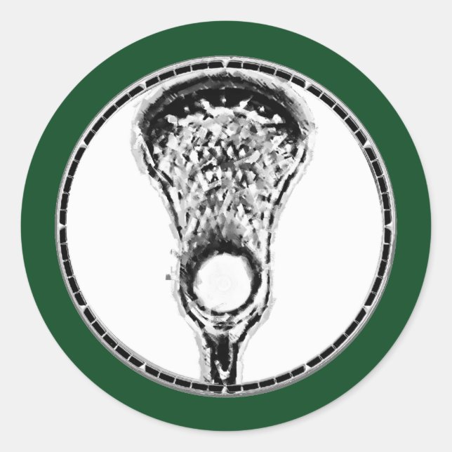 Sticker Rond Lacrosse Green (Devant)