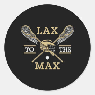 Sticker Rond Lacrosse Lecteur Lâcher Au Max Stick Drôle Cadeau 