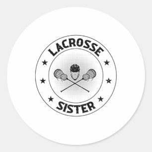 Sticker Rond Lacrosse Sister - Lacrosse Sister Lacrosse