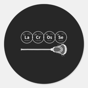 Sticker Rond Lacrosse Tableau périodique des éléments Cadeau de