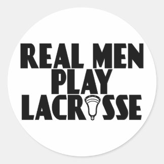 Sticker Rond Lacrosse Vrais Hommes