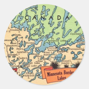 Sticker Rond Lacs frontaliers du Minnesota