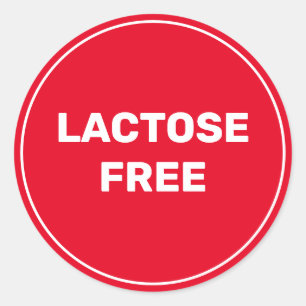 Sticker Rond Lactose Sans Allergie Sûr Culinaire