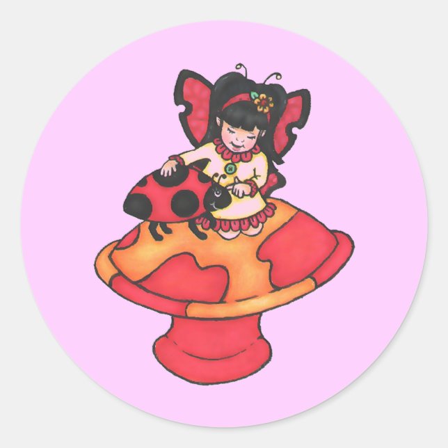 Sticker Rond Ladbug Fairy (Devant)