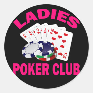 STICKER ROND LADIES POKER CLUB