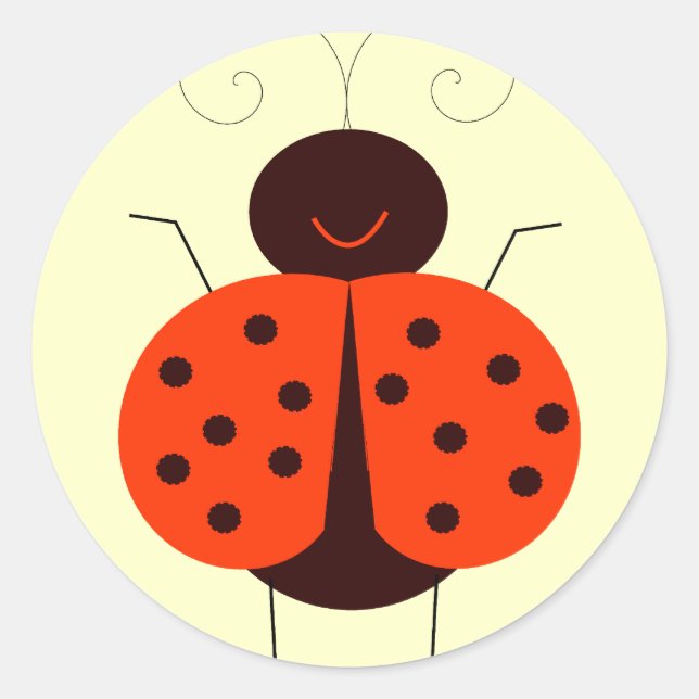 Sticker Rond Lady Bug (Devant)