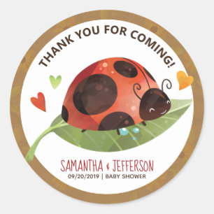 Sticker Rond Lady Bug