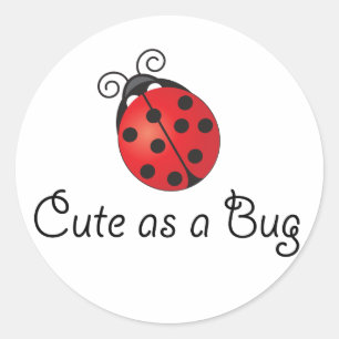 Sticker Rond Lady Bug - mignonne comme un bug